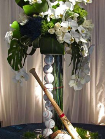 Sports Themed Weddings - Sports Themed Wedding Reception Centerpieces